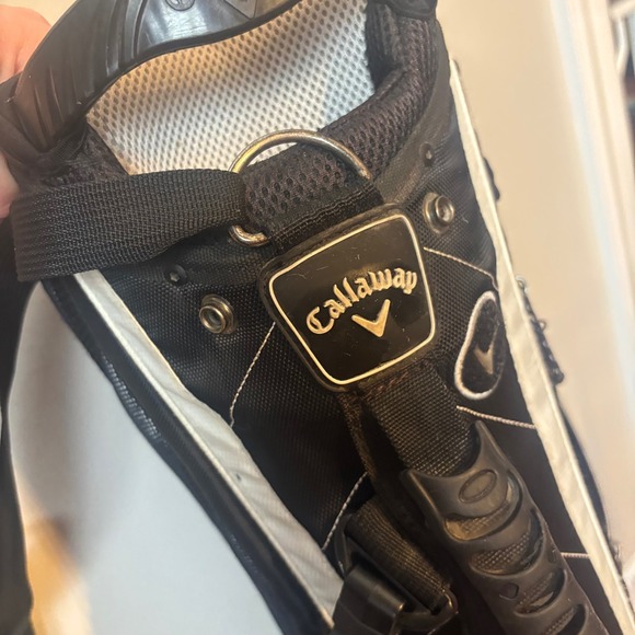 Callaway XTT Xtreme Golf Stand Bag Black White Lightweight Dual Strap Carry Golf - Picture 15 of 16